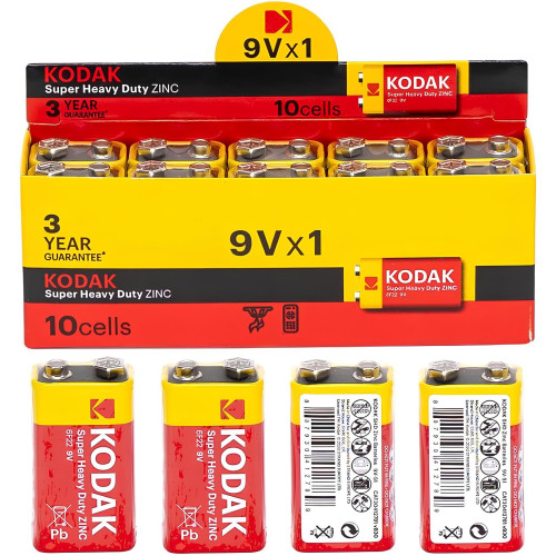 Батарейки Kodak Крона, 1 шт (1/10) Батарейки Kodak Крона, 1 шт (1/10)
