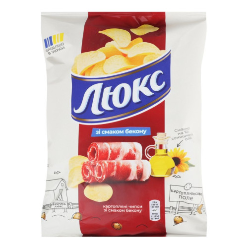 Чіпси Люкс Бекон 125г. (1/22) Чіпси Люкс Бекон 125г. (1/22)