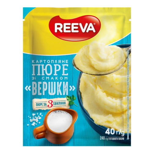 Ріва пакет пюре, вершки 40г (1/24) Ріва пакет пюре, вершки 40г (1/24)