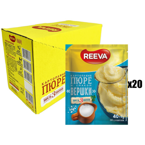 Ріва пакет пюре, вершки 40г (1/24) Ріва пакет пюре, вершки 40г (1/24)