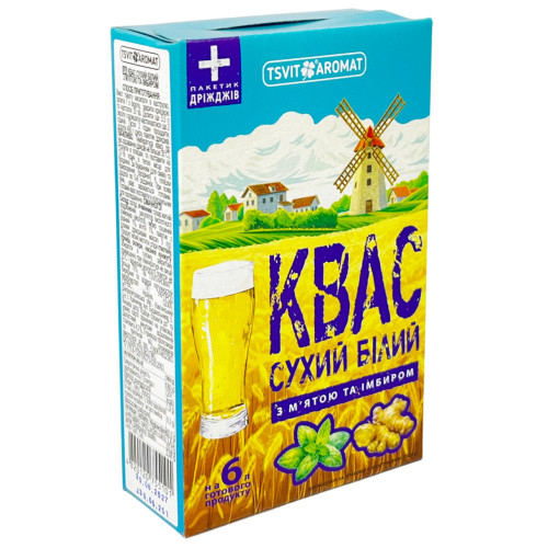 ЦветАромат Квас сухий білий з м'ятою та імбиром, 110г (1/20)