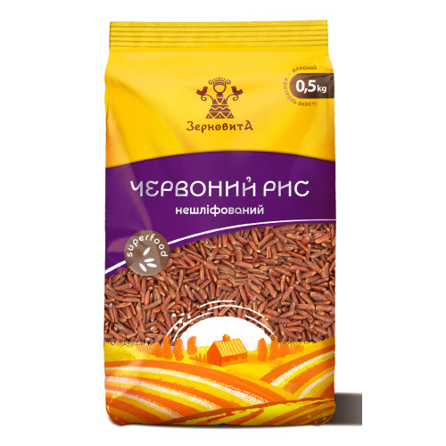 Зерновита Рис Червоний 0,5кг (1/10^3) Зерновита Рис Червоний 0,5кг (1/10^3)