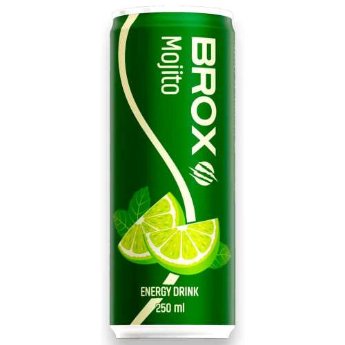 Напій енергетичний Brox Мохіто 0,25л [Ж/Б] (1/24^2) {4800}