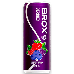 Напій енергетичний Brox Ягоди 0,25л [Ж/Б] (1/24^2) {4800}
