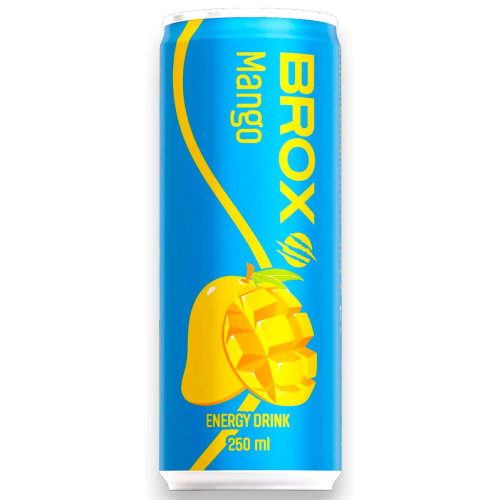 Напій енергетичний Brox Манго 0,25л [Ж/Б] (1/24^2) {4800}