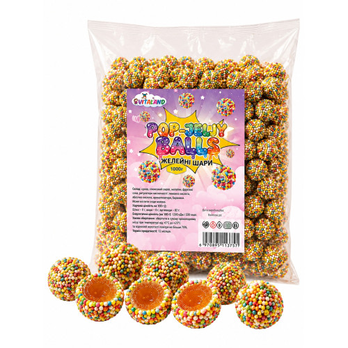 Цукерки К. Желейні шари з присипкою Pop Jelly 1кг (1/10)