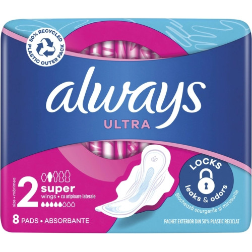 Прокладки Always Ultra №2 8шт, 5 кап.(фіолет) (1/24) Прокладки Always Ultra №2 8шт, 5 кап.(фіолет) (1/24)