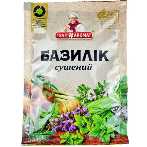 ЦветАромат Базилік сушений 10г.(1*10/50) ЦветАромат Базилік сушений 10г.(1*10/50)