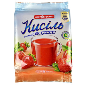 ЦветАромат Кисіль брикет зі смаком Полуниці, 150г ТМ (1/32^3)