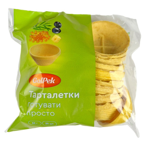 ГолПек Тарталетки малі 20шт/пач 60г (1/30^3) ГолПек Тарталетки малі 20шт/пач 60г (1/30^3)