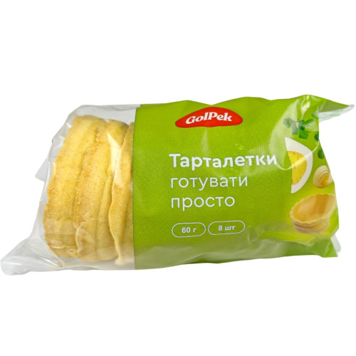 ГолПек Тарталетки великі 8шт/пач 60г (1/30^3) ГолПек Тарталетки великі 8шт/пач 60г (1/30^3)