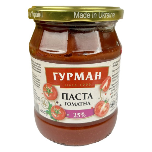 О. Томатна Паста Гурман 465гр скло (1*12) О. Томатна Паста Гурман 465гр скло (1*12)