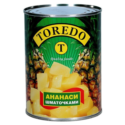 Ананас Торедо шматочки 580г (1/24) Ананас Торедо шматочки 580г (1/24)