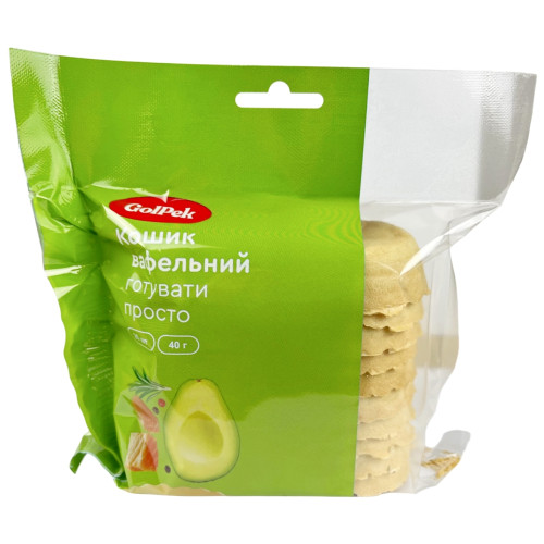 ГолПек Тарталетка Кошик вафельний 20шт/пач 40г (1/20^3) ГолПек Тарталетка Кошик вафельний 20шт/пач 40г (1/20^3)