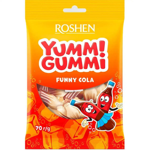 Рошен Жувальні цукерки Yummi Gummi (Кола) 70г (1/22^5) Рошен Жувальні цукерки Yummi Gummi (Кола) 70г (1/22^5)