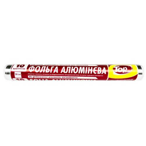 Фольга алюмінієва 10 м Топпак (1/50) Фольга алюмінієва 10 м Топпак (1/50)