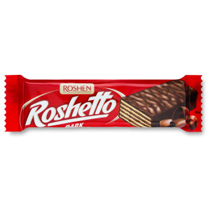 Рошен Вафельні батончики Roshetto Dark ВКФ , 34г (1*25) №3492