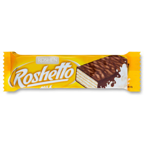 Рошен Вафельні батончики Roshetto Milk ВКФ , 34г (1*25) №3522