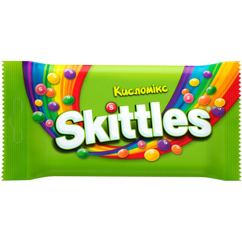 Skittles Драже Кислий (зелений) 38 г (1/14)