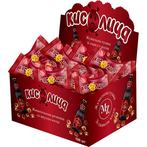 Жуйка Кислица 100шт, Кола (1/20) Жуйка Кислица 100шт, Кола (1/20)