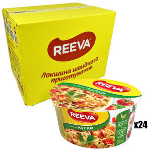 Ріва вермішель 75 г, Тарілка курка (1/24) {960}