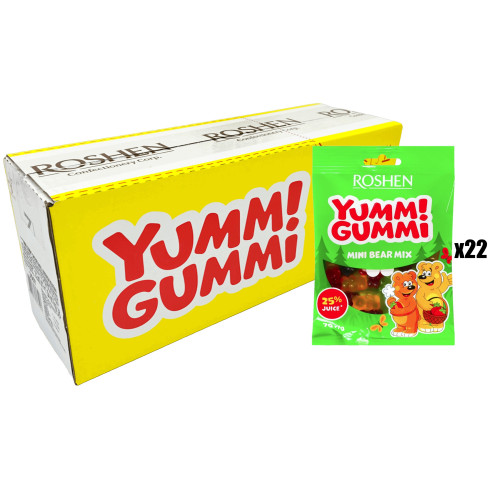 Рошен Жувальні цукерки Yummi Gummi (Ведмедик) 70г (1/22^5) Рошен Жувальні цукерки Yummi Gummi (Ведмедик) 70г (1/22^5)