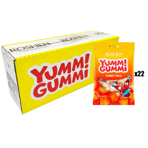 Рошен Жувальні цукерки Yummi Gummi (Кола) 70г (1/22^5) Рошен Жувальні цукерки Yummi Gummi (Кола) 70г (1/22^5)